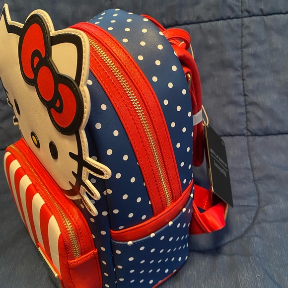 Hello Kitty Patriotic Loungefly Mini Backpack - Picture 8 of 9